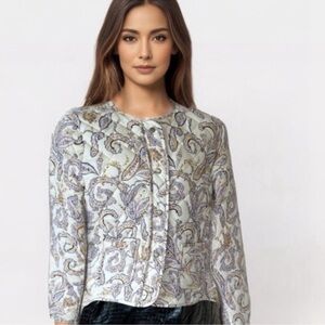 Rachel Zoe Quilted button up Women’s jacket Size Large